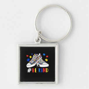 Be Kind Autism Awareness Puzzle Shoes Autism Keychain