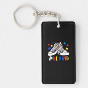 Be Kind Autism Awareness Puzzle Shoes Autism Keychain