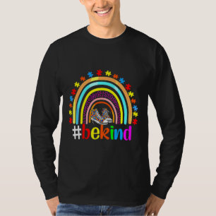 Be Kind Autism Awareness Rainbow Puzzle Shoes Auti T-Shirt