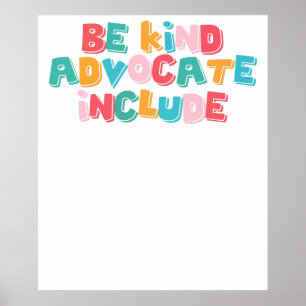 be kind avocate includ poster