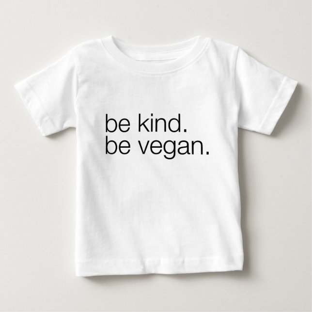be kind be vegan baby tee (Front)