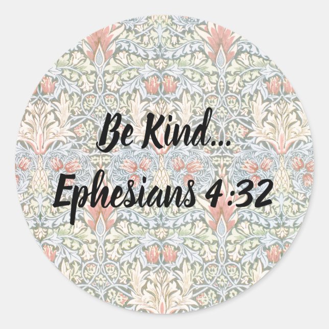 Be Kind Bible Verse Vintage Style Sticker (Front)
