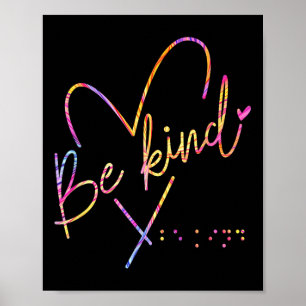 Be Kind Blind Awareness Braille Poster