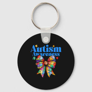 Be Kind Bow Autism Awareness Autism Support Love Keychain