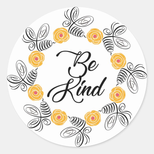 Be Kind Bumblebee Sticker (Front)