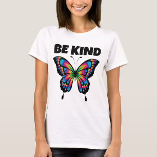 BE KIND BUTTERFLY LADIES  T-SHIRT 