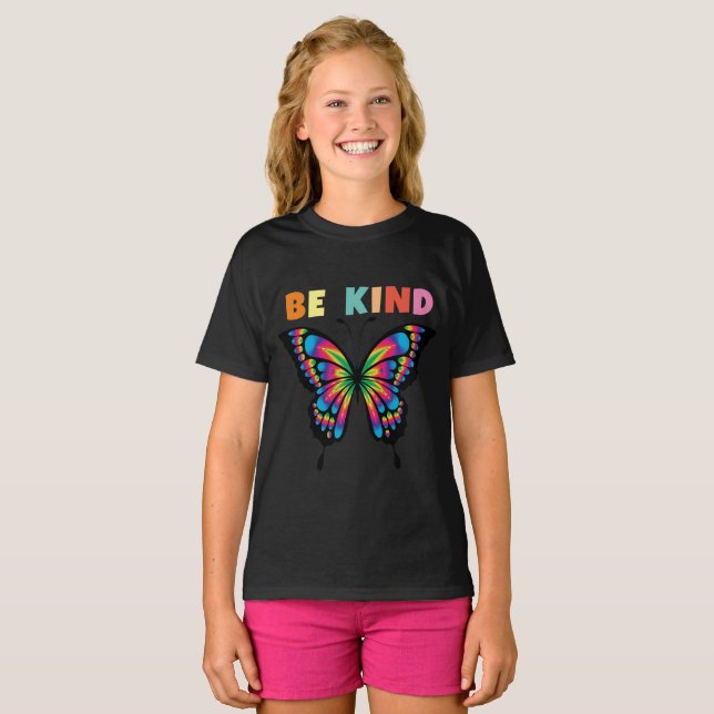BE KIND BUTTERFLYGIRLS  T-SHIRT  (Front Full)