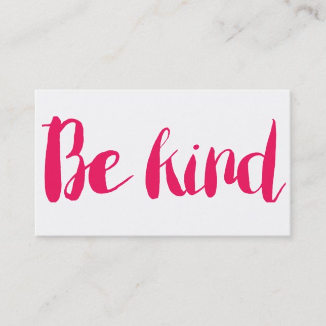 Be Kind Calling Card (Front)