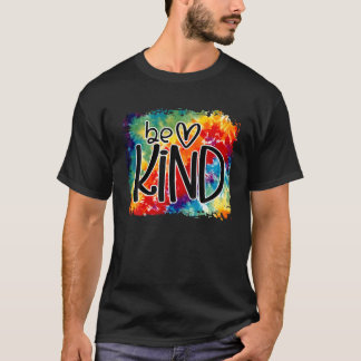 Be Kind Colorful Rainbow Cute Heart Love Kindness T-Shirt