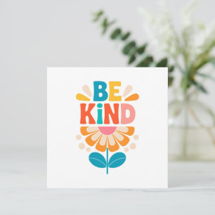 Be Kind Colourful Flower - Inspirational Positive 