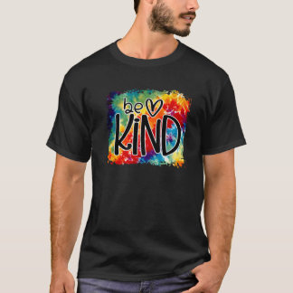 Be Kind Colourful Rainbow Cute Heart Love Kindness T-Shirt