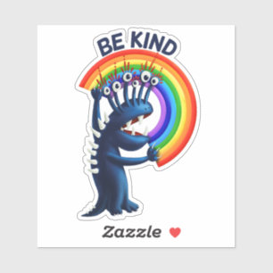Be Kind - Cute Character Rainbow Positive Message