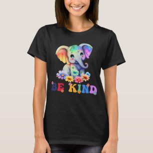 Be Kind Cute Elephant Mom Kids Kindness Graphic T-Shirt