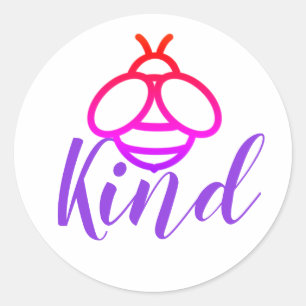 Be Kind - cute honey bee design Classic Round Sticker