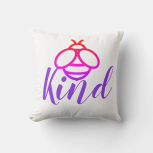 Be Kind - cute honey bee design Throw Pillow