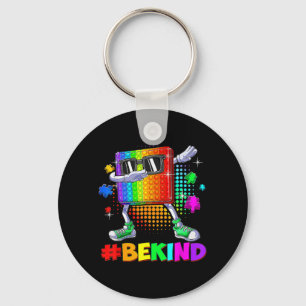 Be Kind Dabbing Puzzle Pop It Piece Autism Awarene Keychain