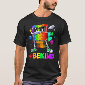 Be Kind Dabbing Puzzle Pop It Piece Autism Awarene T-Shirt
