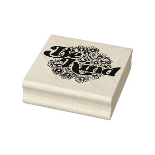 Be Kind Daisies Rubber Stamp
