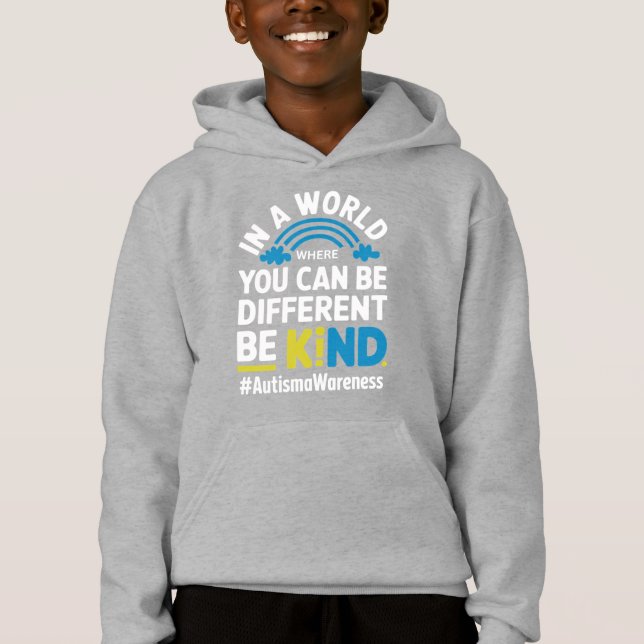 Be Kind Different Autism Awareness Rainbow Design  (Devant)