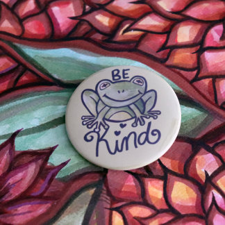 Be Kind Frog 2 Inch Round Button