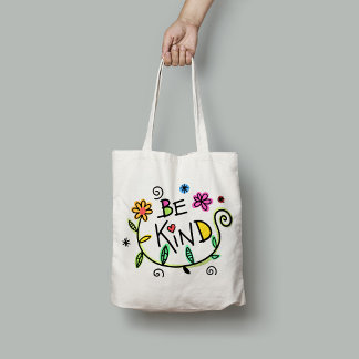 Be Kind Funny Modern Typography Minimalist Tote Bag