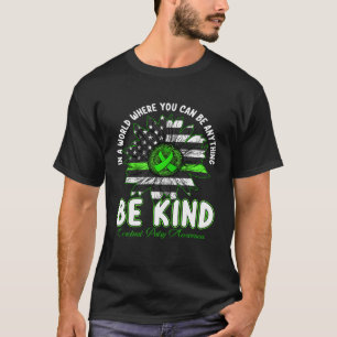 Be Kind Green Ribbon Sunflower Cerebral Palsy Awar T-Shirt