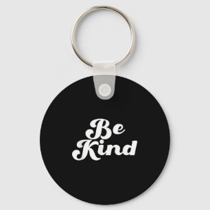 Be Kind Groovy Retro Positive Quote Design  Keychain