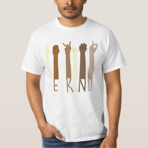 Be Kind Hand Sign Language Tshirt BLM T-shirt Blac