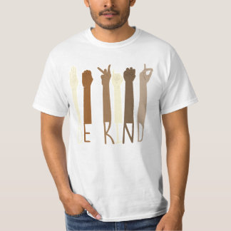 Be Kind Hand Sign Language Tshirt BLM T-shirt Blac