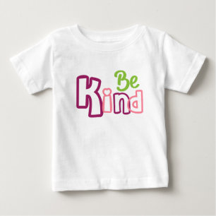 Be Kind Heart Typography Baby T-Shirt