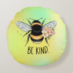 Be Kind Honey Bee Clipart-57650 Round Pillow
