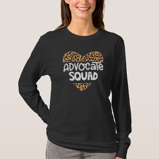 Be Kind Include Autism Sped Teacher Leopard Advoca T-Shirt (Front)