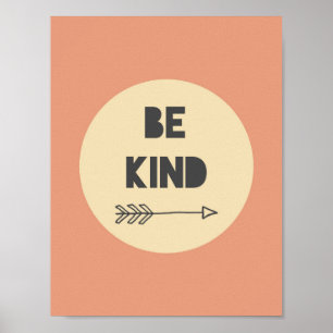 Be Kind Inspirational Art - Nursery Art Poster