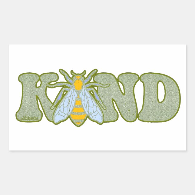 BE KIND inspirational motivational bee             Sticker (Front)