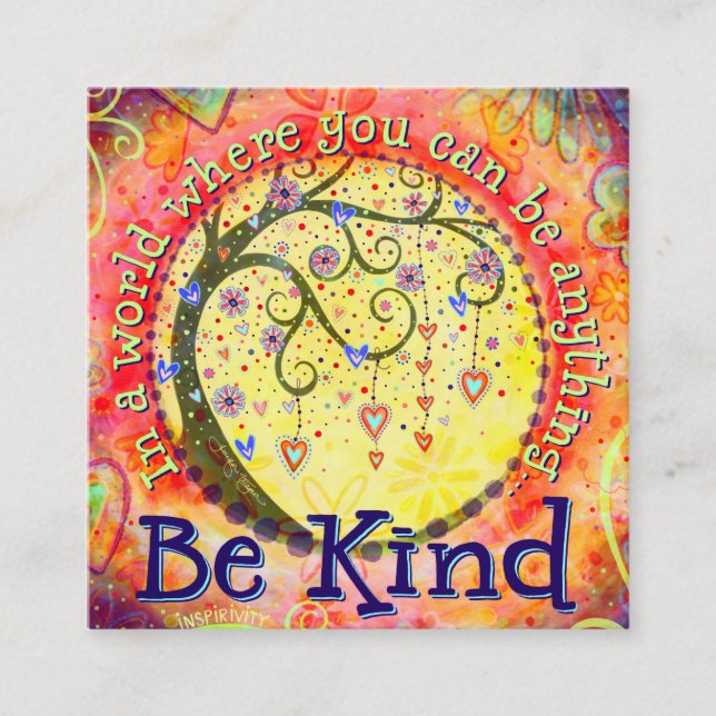 “Be Kind’ Inspirivity kindness cards (Front)