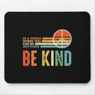 Be Kind Kindness Autism Peace Sign Tie Dye Spread  Mouse Pad