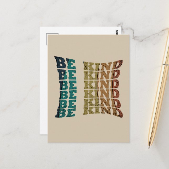 Be kind kindness postcard (Front/Back In Situ)