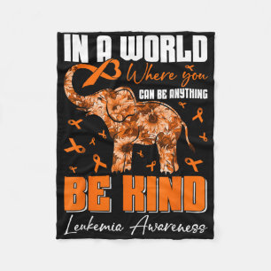 Be Kind Leukaemia Awareness Day Warrior Sunflowers Fleece Blanket