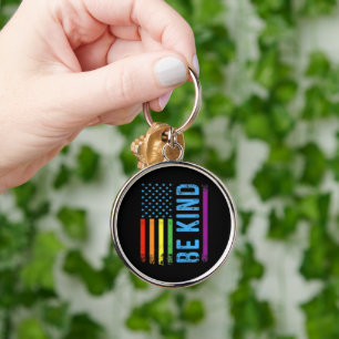 Be Kind Lgbt Lgbtq Gay Pride Rainbow Keychain
