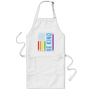 Be Kind Lgbt Lgbtq Gay Pride Rainbow Long Apron