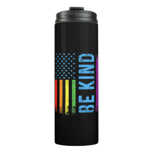 Be Kind Lgbt Lgbtq Gay Pride Rainbow Thermal Tumbler