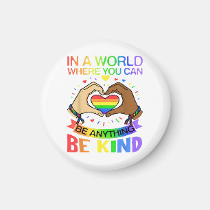 Be Kind LGBT Pride Rainbow Equality Awareness Tee Magnet
