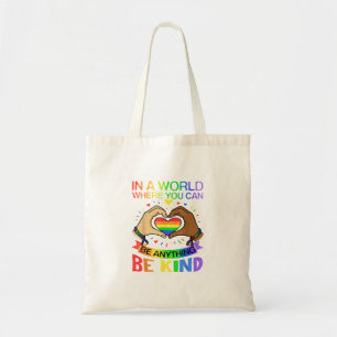 Be Kind LGBT Pride Rainbow Equality Awareness Tee Tote Bag