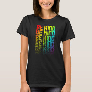 Be Kind Lgbtq+ Rainbow Gay Pride Text Fade Graphic T-Shirt