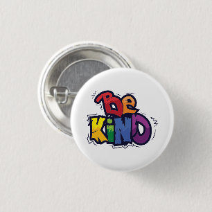 Be Kind LGBTQ Rainbow Pride Month 1 Inch Round Button