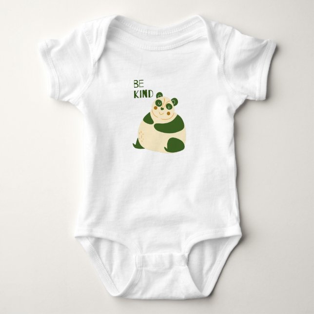 Be Kind Little Panda Baby Bodysuit (Front)