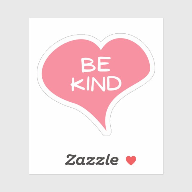BE KIND Love Heart Vinyl Sticker (Sheet)