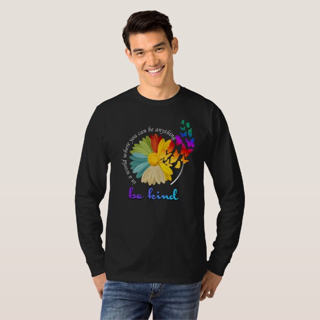 Be Kind | Men Long Sleeve T-Shirt (Front Full)
