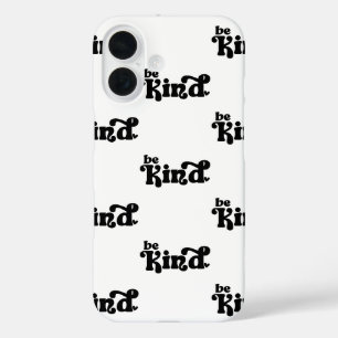 Be Kind Minimalist – Bold Black Kindness iPhone 16 Case