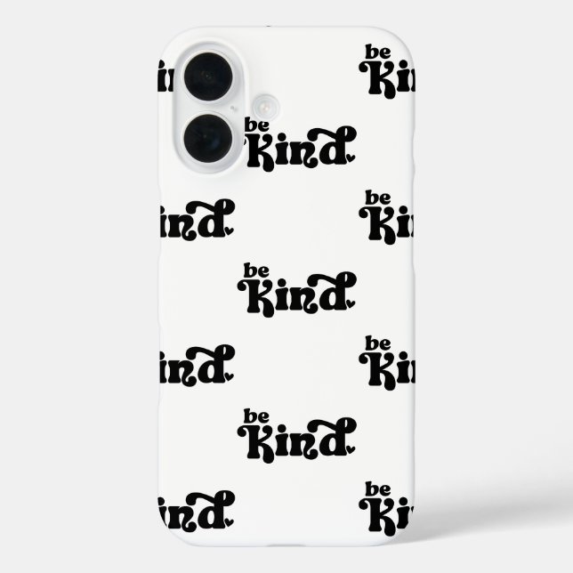 Be Kind Minimalist  – Bold Black Kindness Case-Mate iPhone Case (Back)